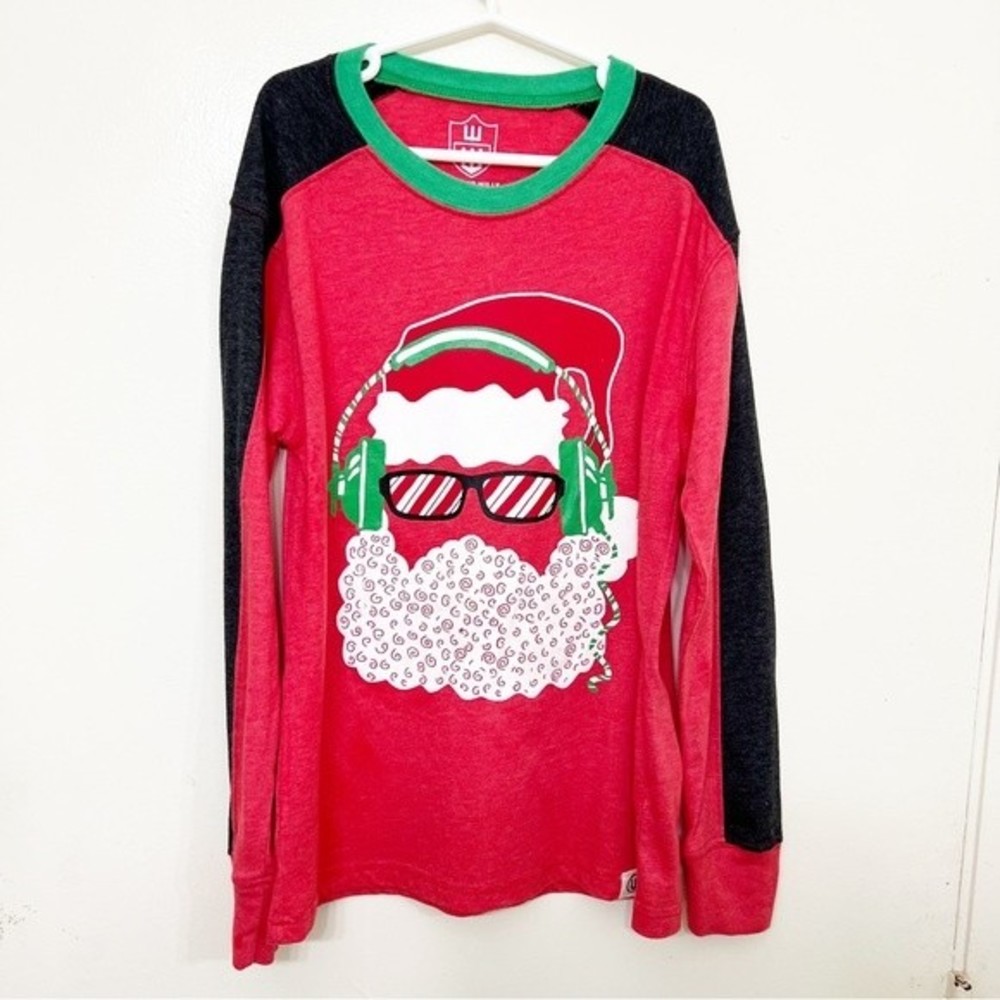 Pre-Owned Wes and Willy Kids Red/White Long Sleeve Tee-Shirt